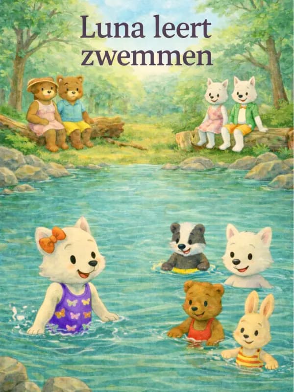 Luna leert zwemmen